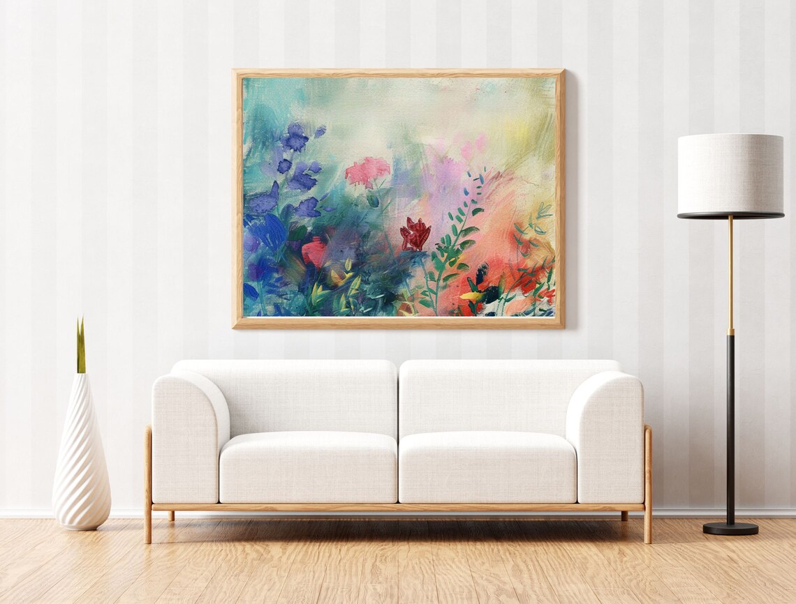 Abstract Fauvist Floral Landscape Painting Bold Color Field Art Poster - Image 2
