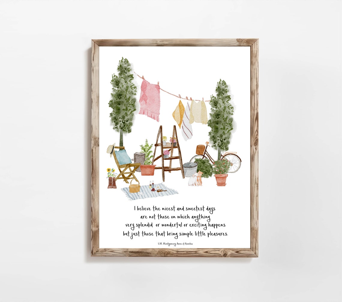 Anne Of Green Gables Quote Wall Art Book Quote Sign Farmhouse Decor 5x7 8x10 11x14 16x20 Lm Montgomery Quote Country Wall Sign - Image 2