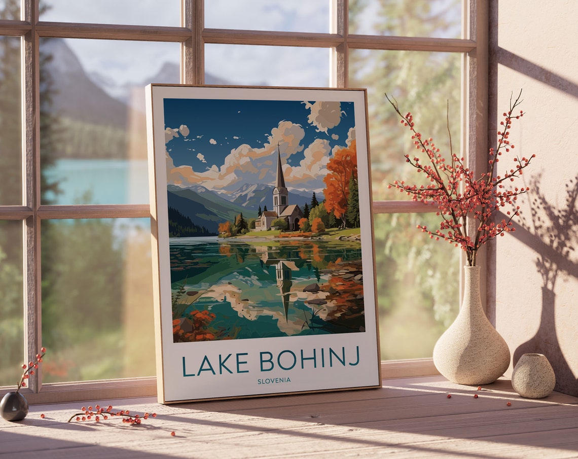 Lake Bohinj Poster Lake Bohinj Print Lake Bohinj Art Bedroom Decor Lake Bohinj Gifts Ideas Slovenia Wall Art Decor 002 - Image 2