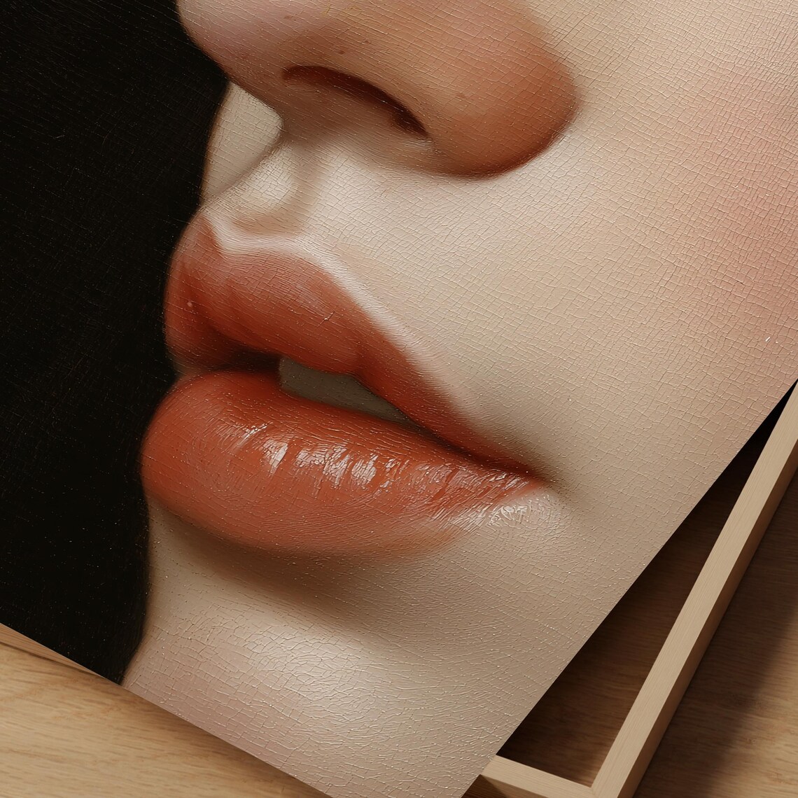 Renaissance Lips Painting Detail, Poster Print - Image 3
