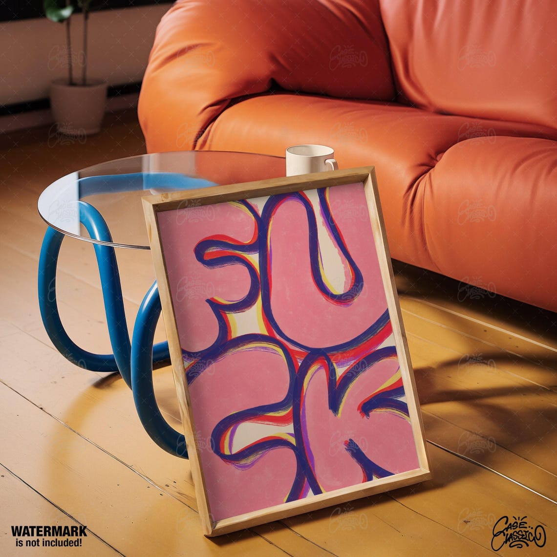 Fuck Rainbow Bubble Letter Bold Statement Typography Poster Art