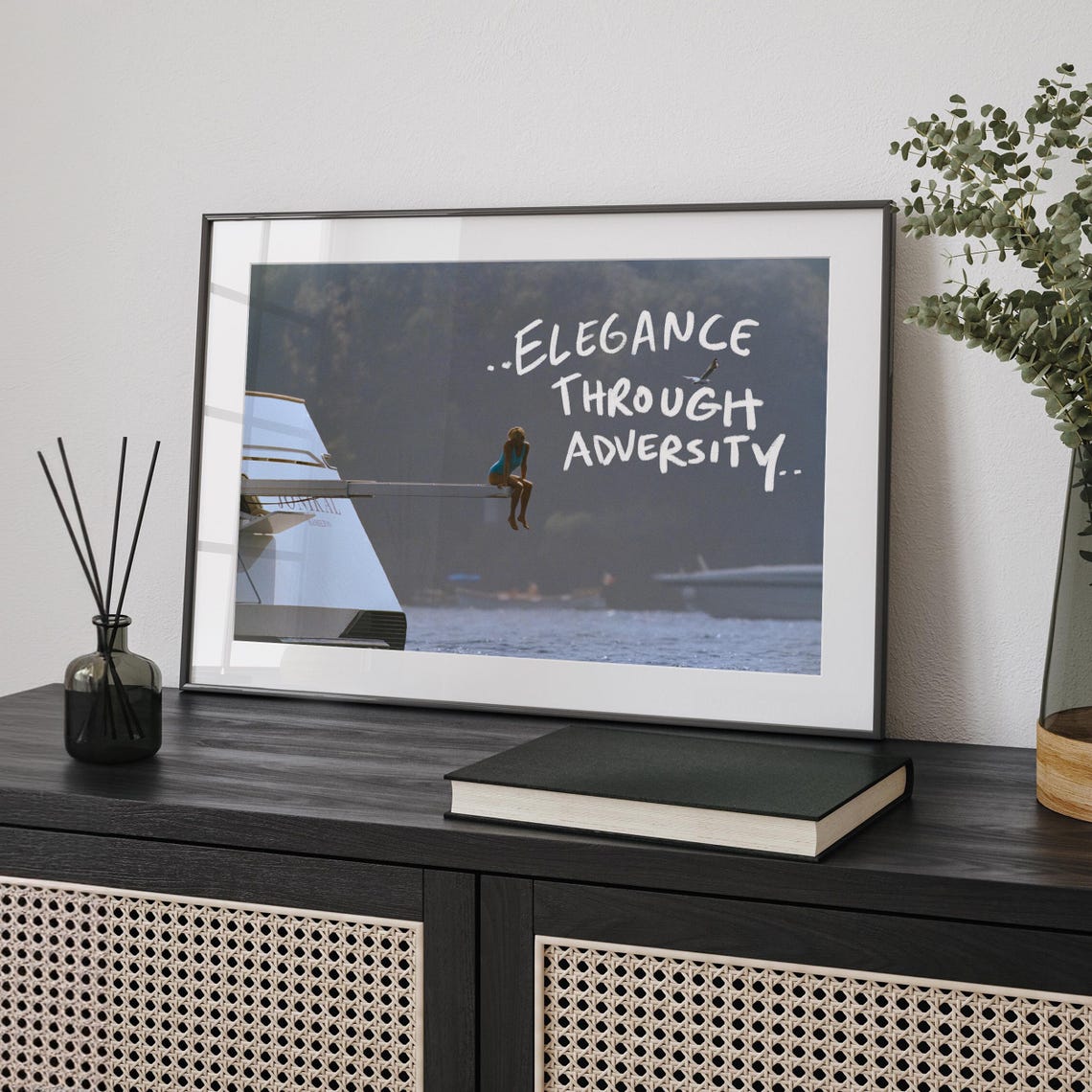 Poignant Cinematic Elegance Through Adversity Framed Photo Poster - Image 3