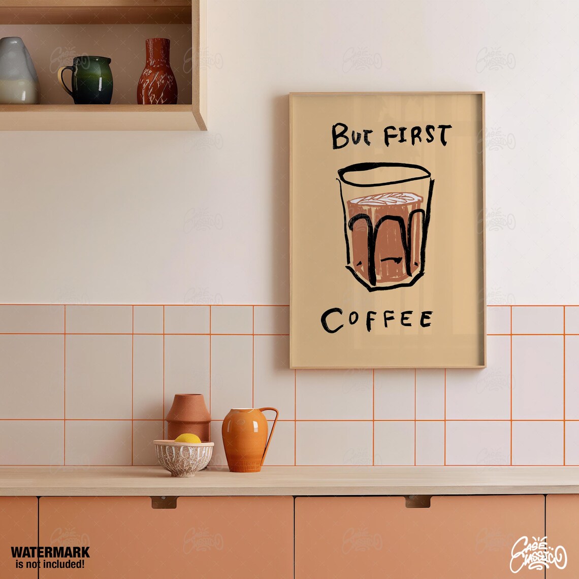 But First Coffee, Minimalist Kitchen Wall Art - Image 3
