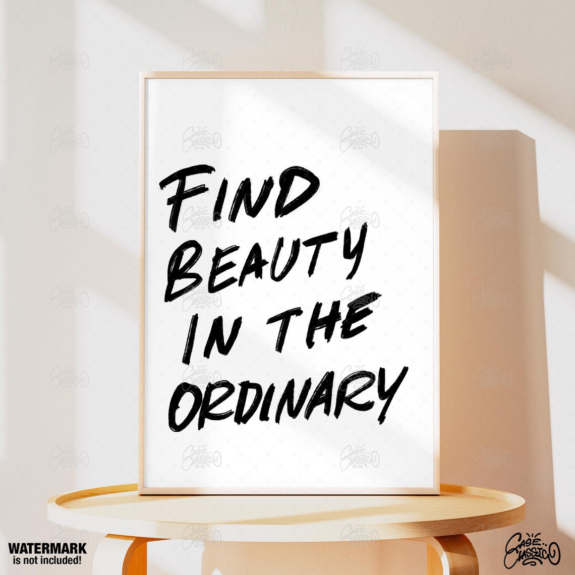 Find Beauty In The Ordinary Brush Script Inspirational Poster - Image 2