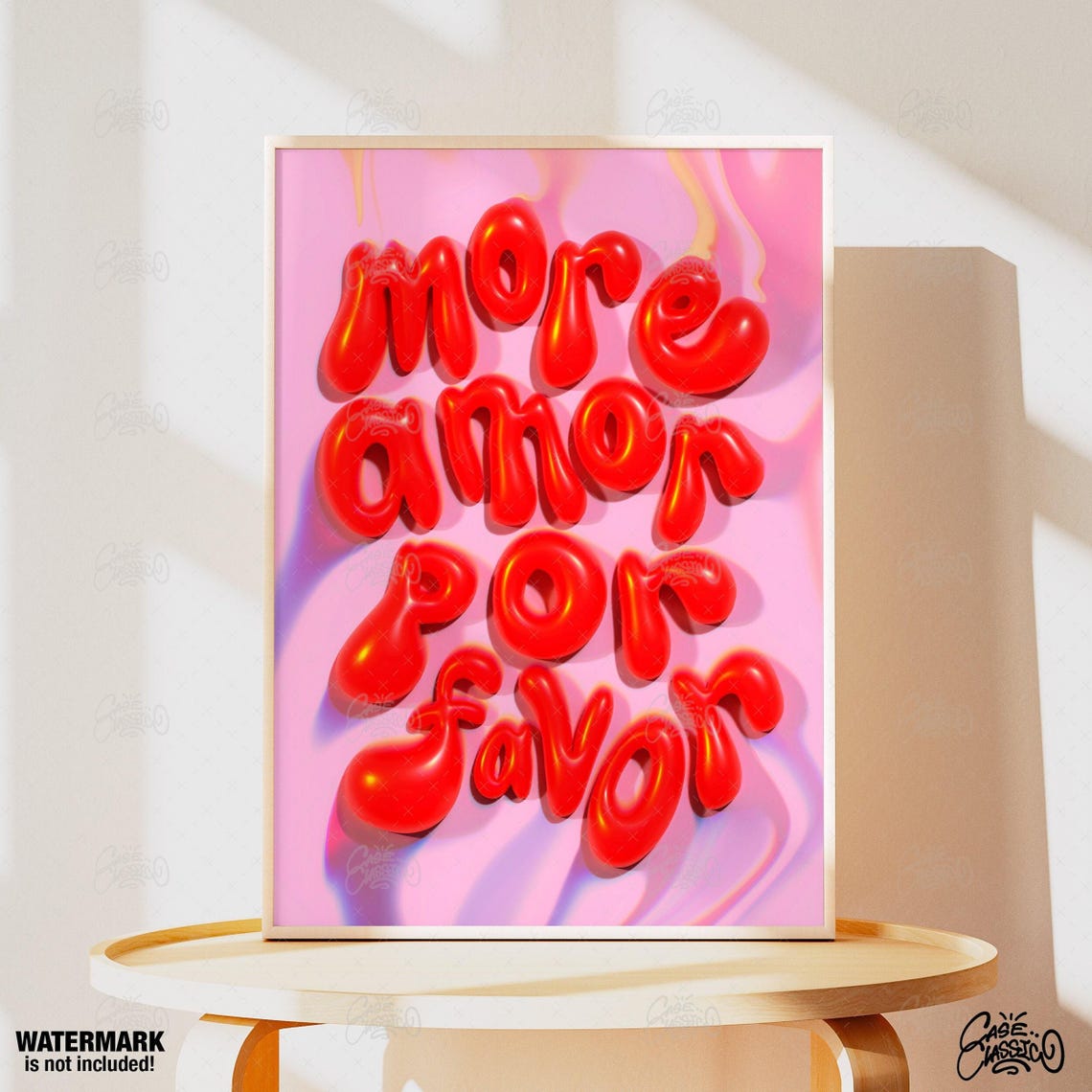More Amor Por Favor Indie Room Decor Love Print Quote Wall Art Inspirational Wall Art Typography Print Trendy Wall Art Fine Art Print - Image 3
