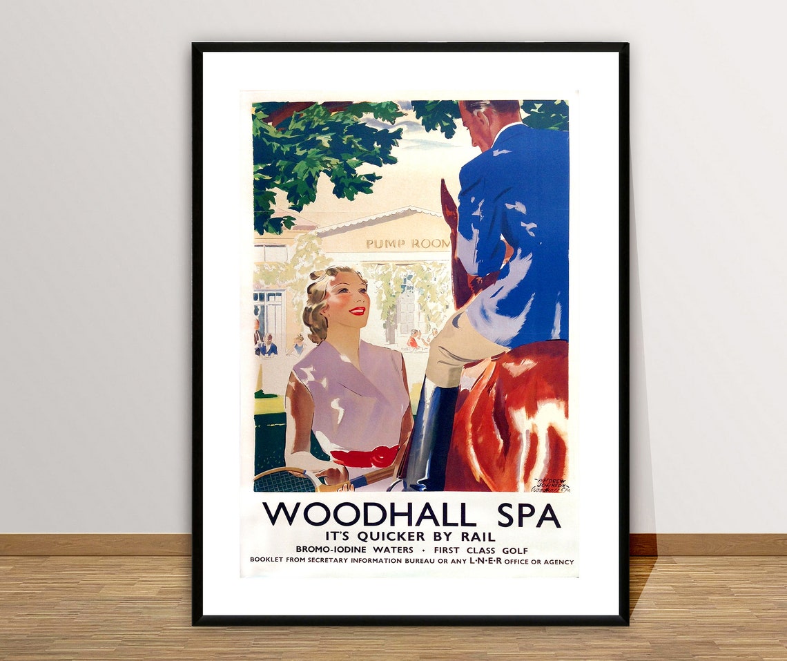 Woodhall Spa Golf LNER Quicker by Rail Vintage Travel Poster - Image 2