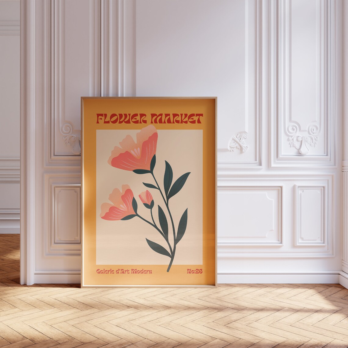 Flower Market Coral Blooms Galerie dArt Moderna No 28 Poster - Image 4