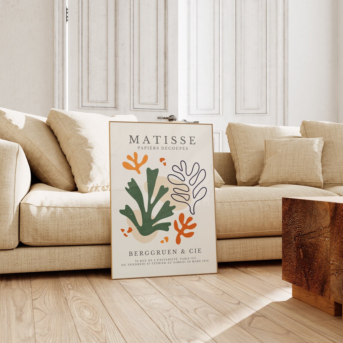 Matisse Cut Outs Poster, Minimalist Neutral Art