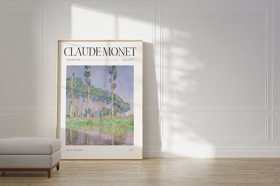 Claude Monet Poster Mid Century Modern Wall Art For Aesthetic Room Decor Monet Print As Best Friend Gift Monet Exhibition Poster