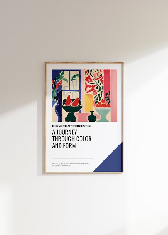 Henri Matisse Poster Minimalist Wall Art Matisse Mueseum Print Aesthetic Matisse Print For Modern Gallery Exhibition Art