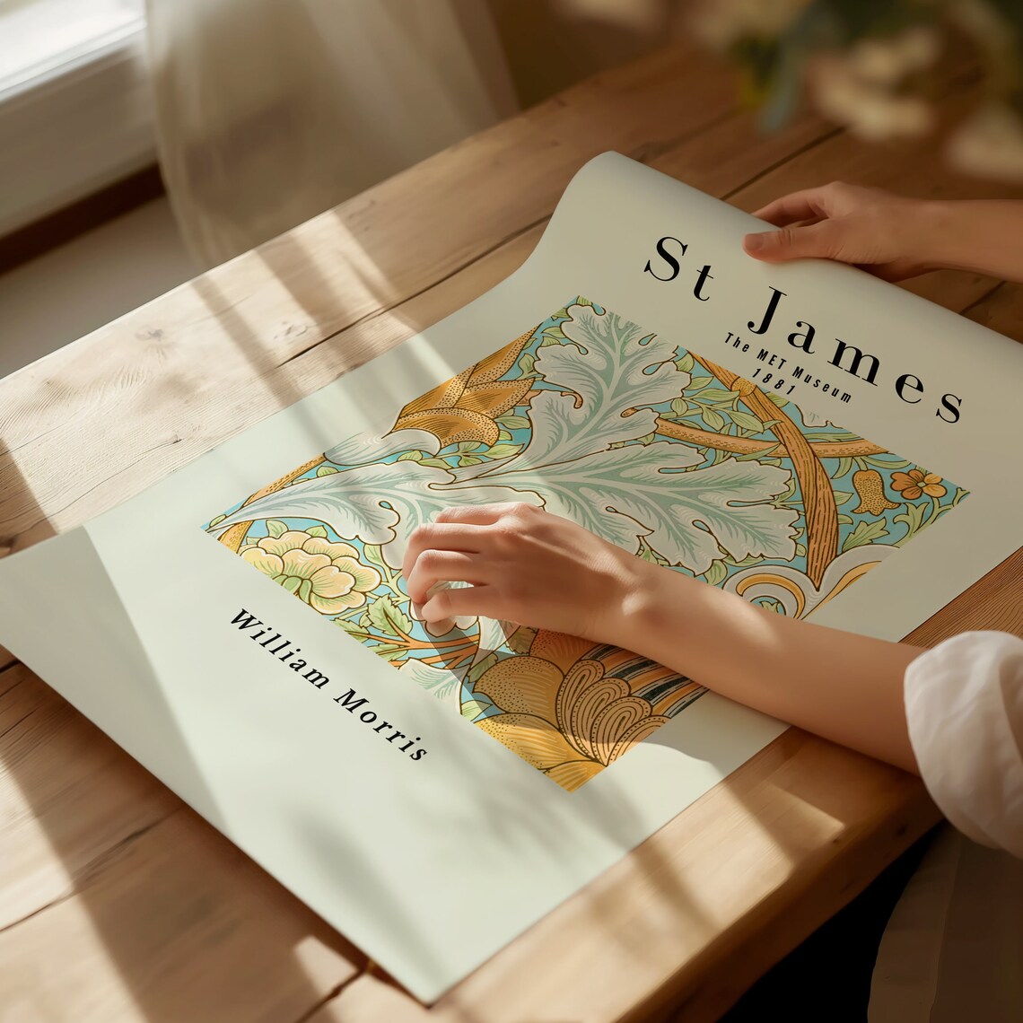 William Morris Botanical Flower and Leaves Poster - Image 4