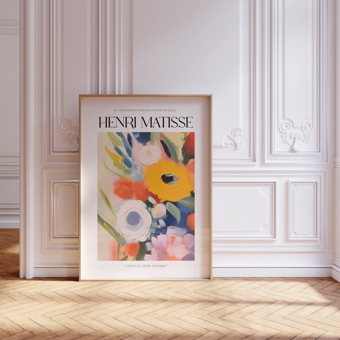 Henri Matisse Colorful Floral Creativity Quote Museum Art Poster - Image 3