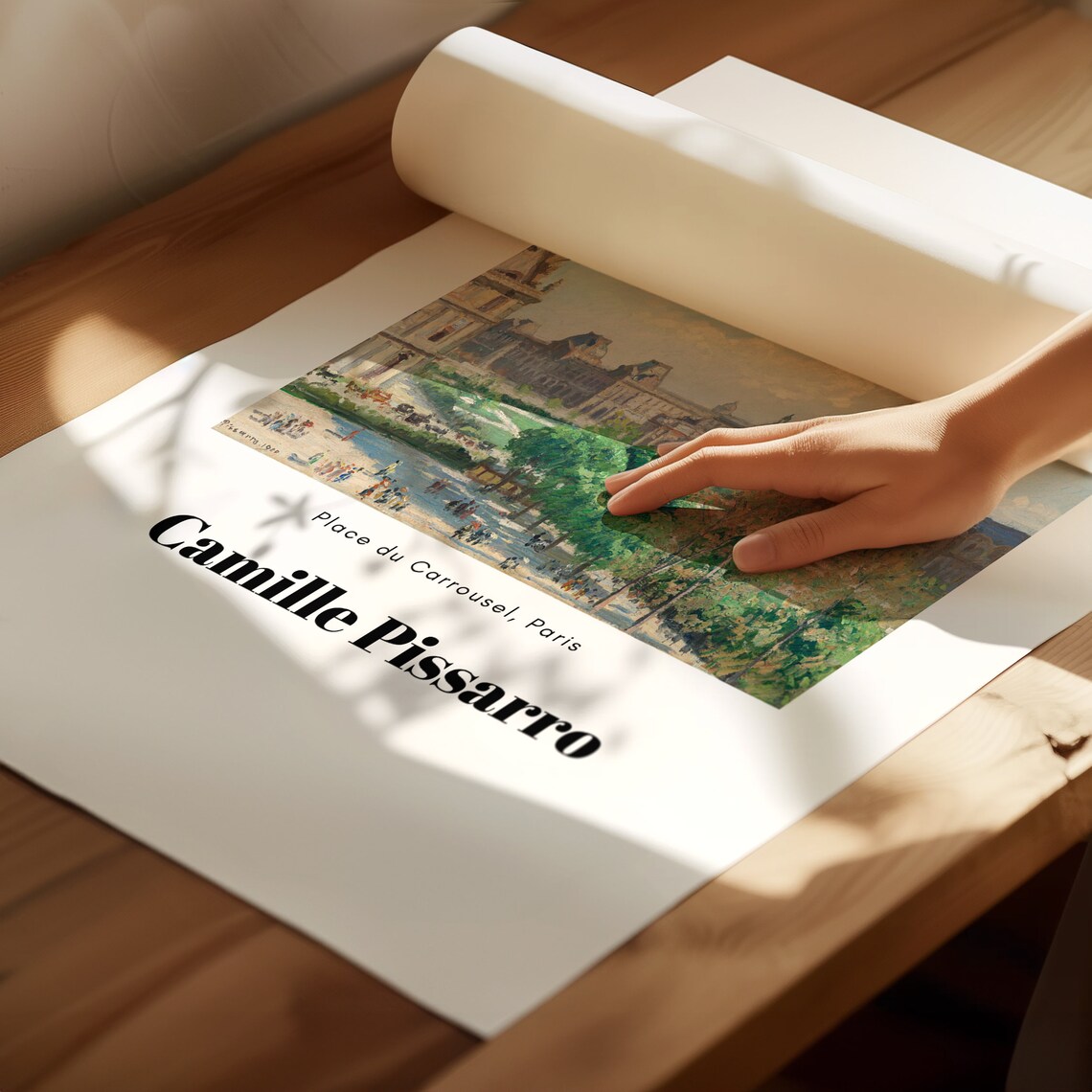 Camille Pissarro Place du Carrousel Paris Louvre Scene Poster - Image 3