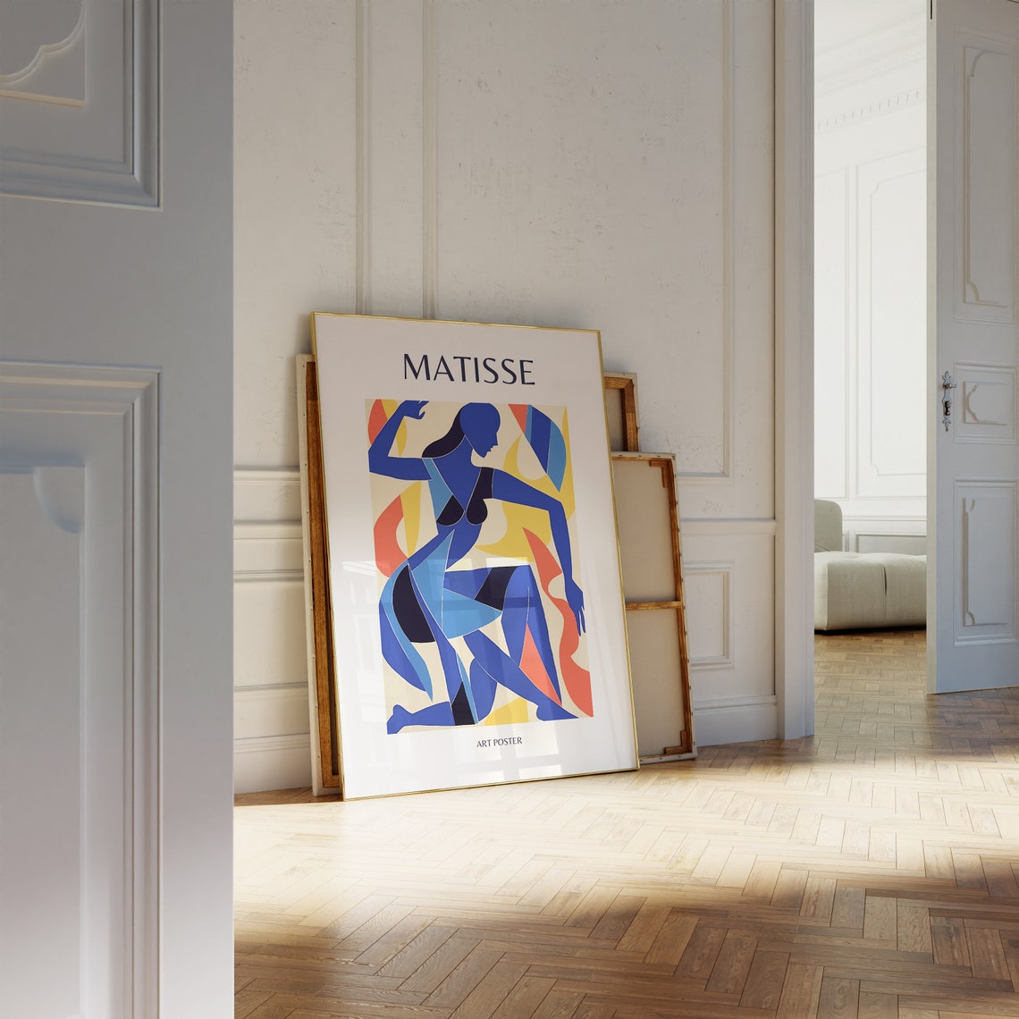 Matisse Blue Dancer Abstract Cut Out Style Minimalist Art Poster - Image 2