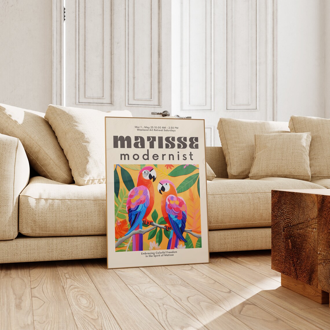 Matisse Modernist Colorful Parrots Tropical Fauvist Art Poster - Image 4