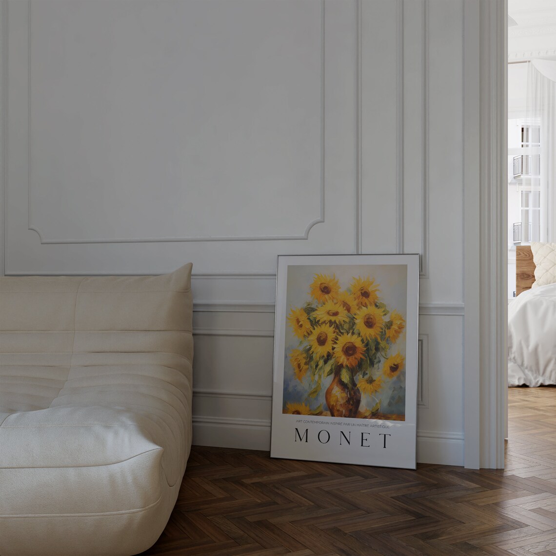 Claude Monet-Inspired Mid-Century Modern Art Print - Image 2