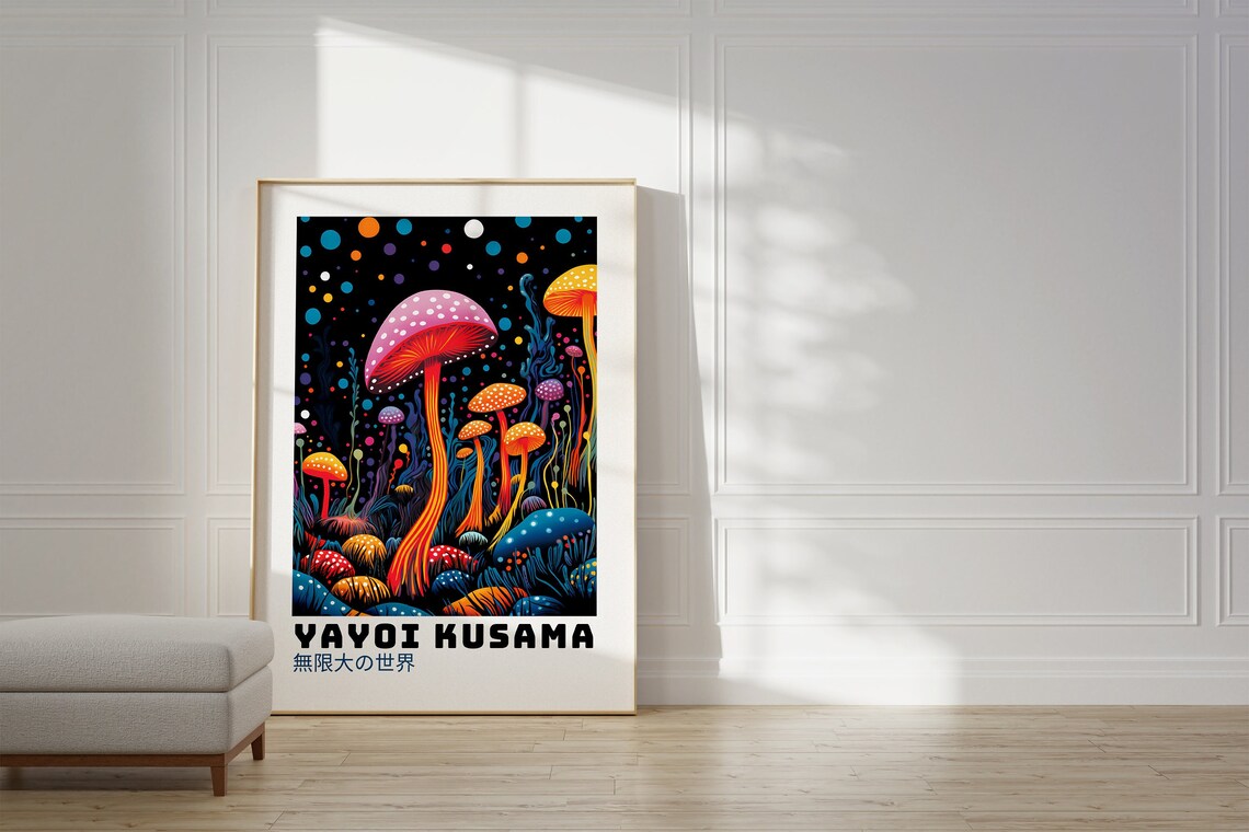 Yayoi Kusama Poster Abstract Japanese Wall Art