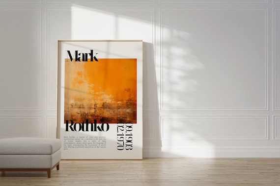 Mark Rothko Orange Abstract Color Field Exhibition Art Poster