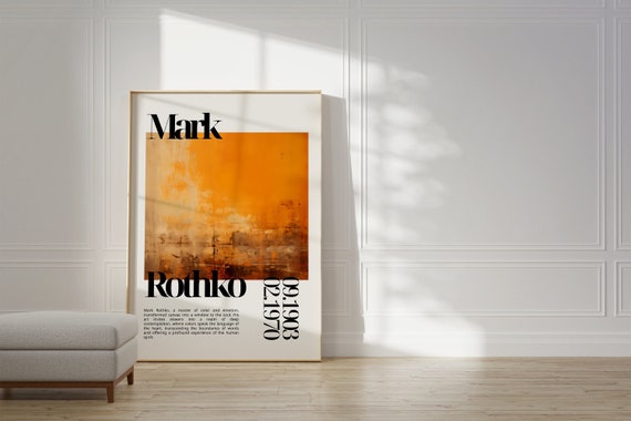 Mark Rothko Poster A Exhibition Print As Housewarming Gift Or Livingroom Decor Mark Rothko Print Birthday Gift Idea Museum Poster