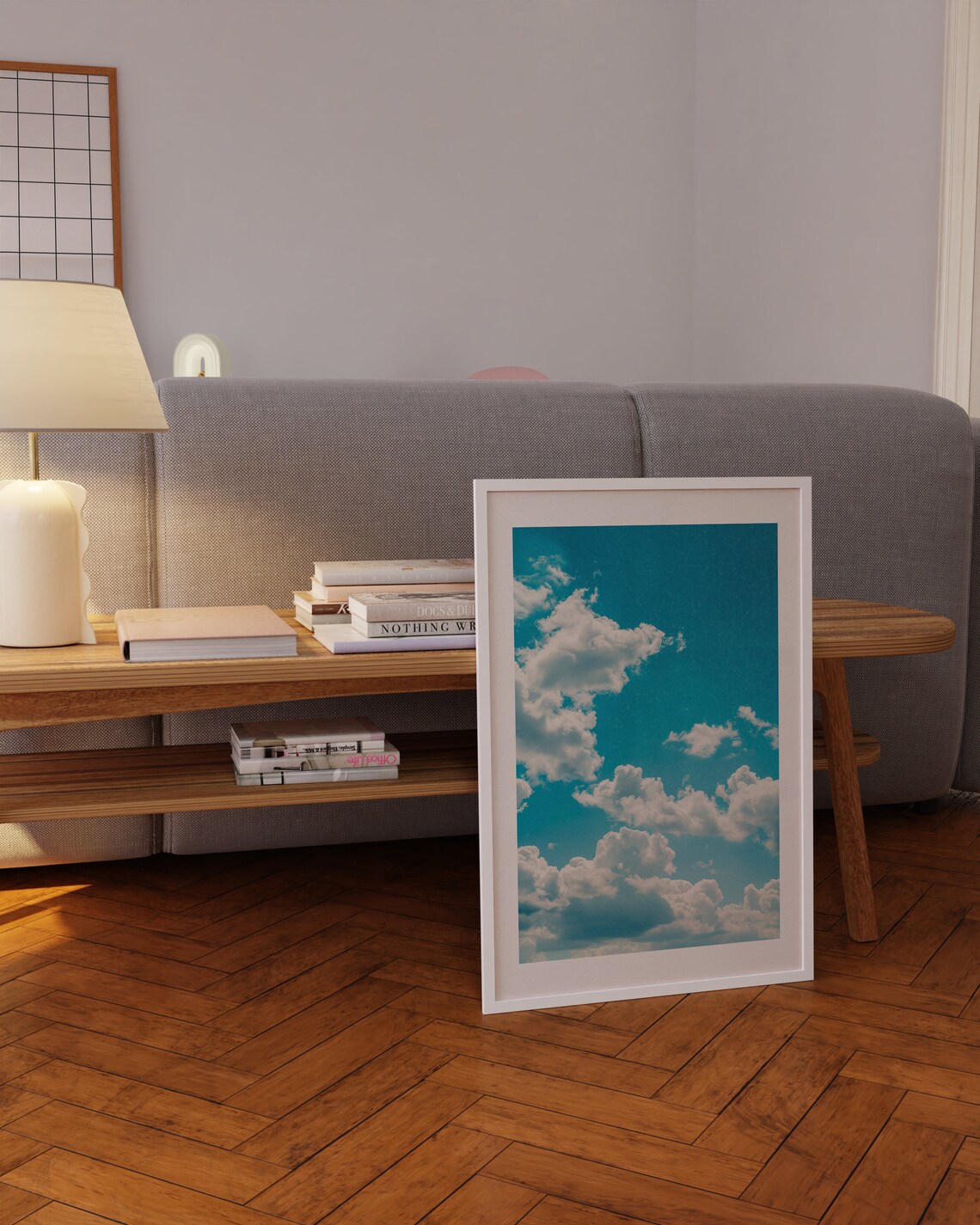 Celestial Calmness Cloud Art Print, Minimalist Nautical Decor - Image 4
