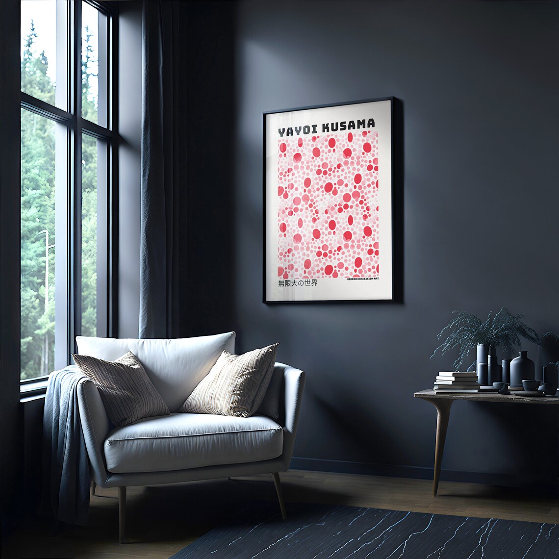 Yayoi Kusama Abstract Poster, Japandi Gallery Wall Art - Image 3