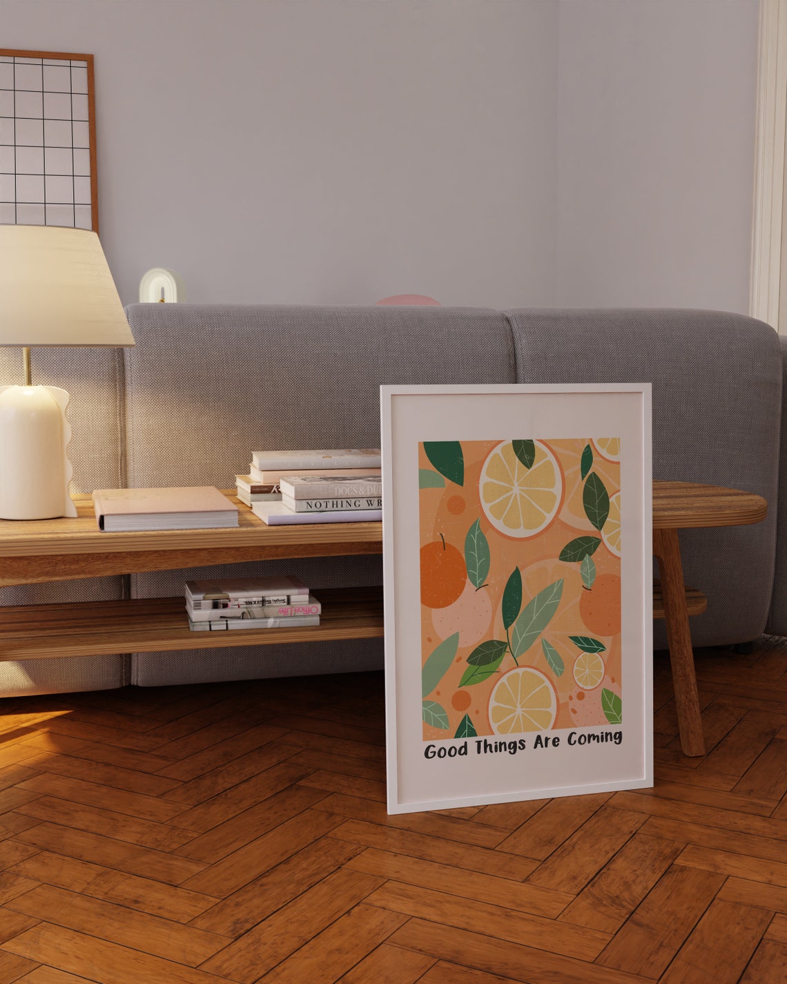 Good Things Are Coming Citrus Fruit Modern Illustration Poster - Image 3