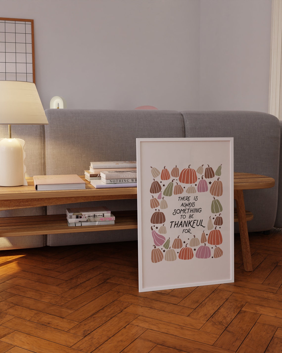 There Is Always Something To Be Thankful For Pumpkin Quote Poster - Image 4