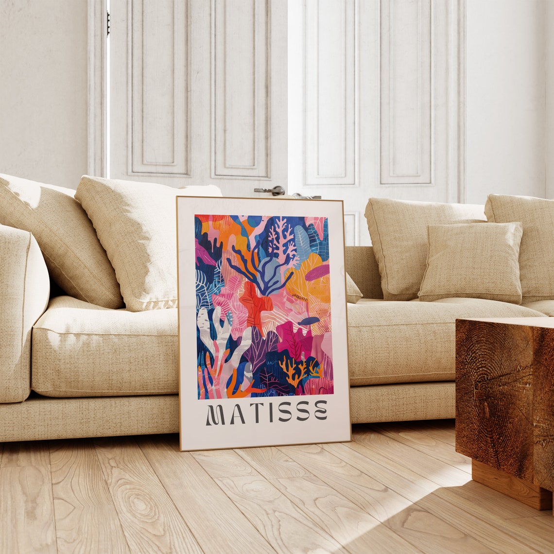 Matisse Vibrant Coral Reef Abstract Botanical Exhibition Poster - Image 2
