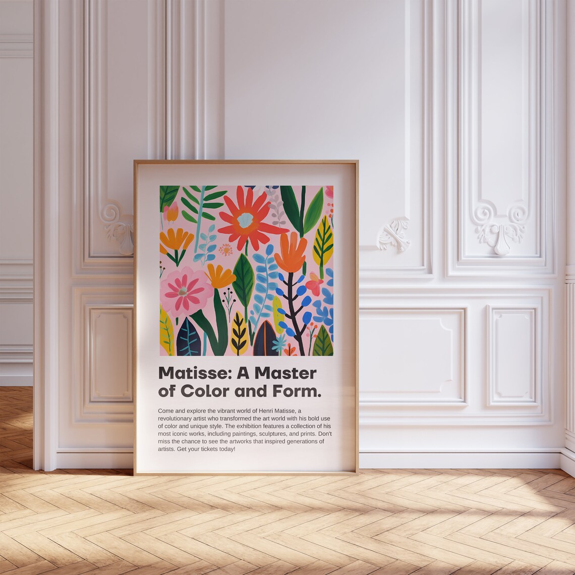 Henri Matisse A Master of Color and Form Floral Exhibition Poster - Image 4