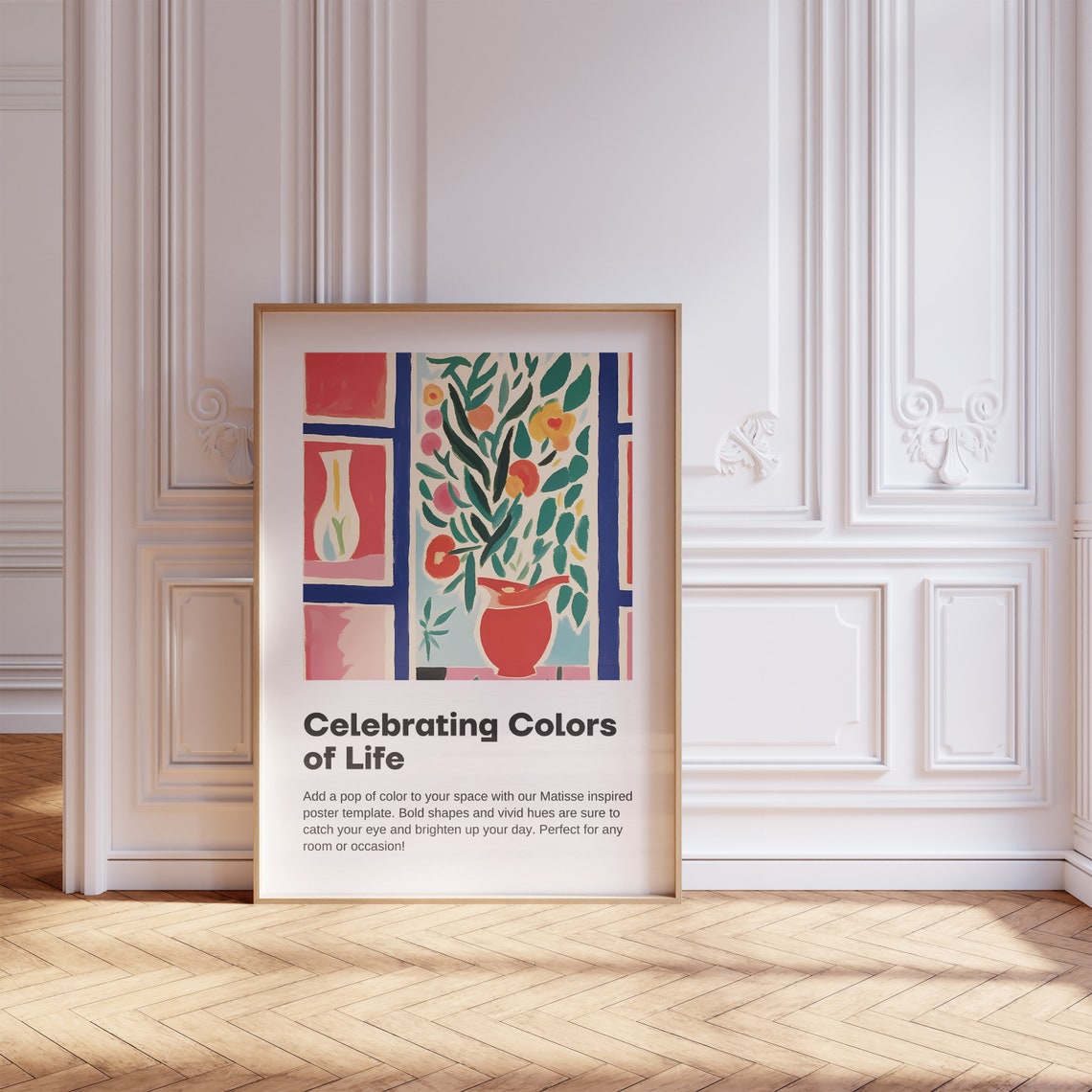 Matisse Inspired Red Pitcher Orange Blossom Still Life Poster - Image 5