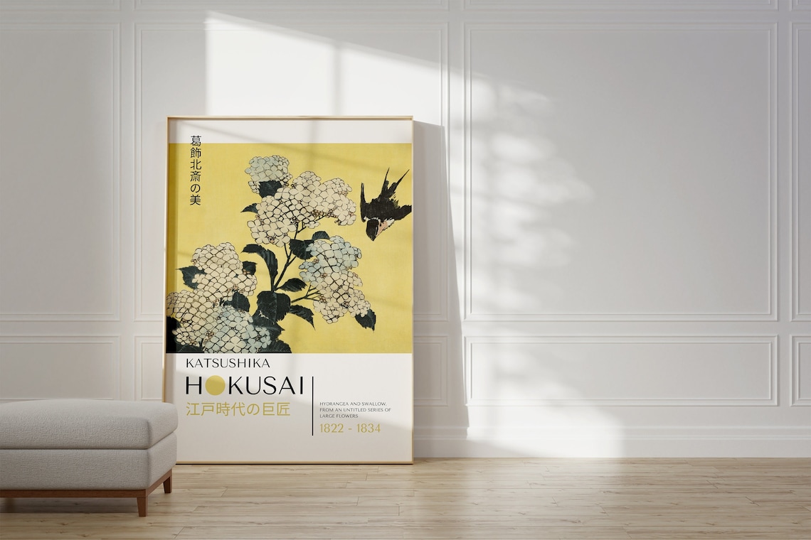 Katsushika Hokusai Japanese Poster, Japandi Wall Art