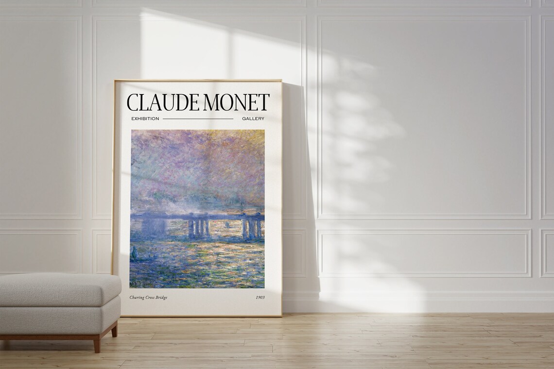 Claude Monet Poster, Mid-Century Modern Art Print