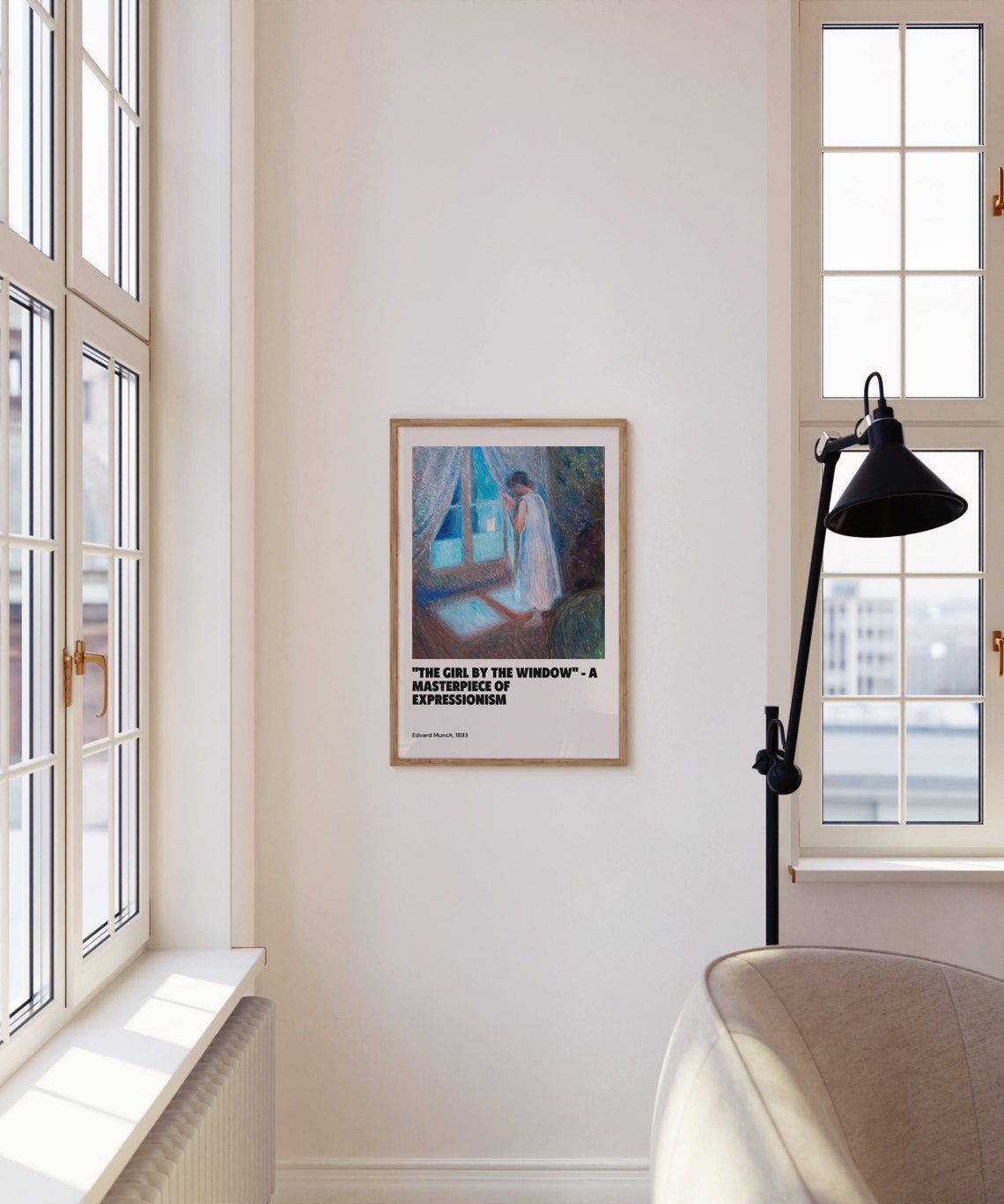 Edvard Munch The Girl By The Window 1893 Expressionist Poster - Image 3