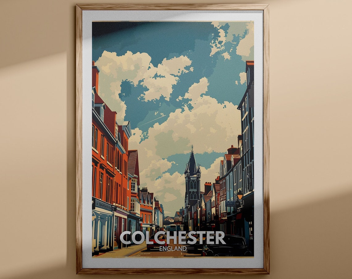 Colchester Print Colchester City Poster Uk Wall Art England Wall Decor British Travel Poster United Kingdom Print England City Art