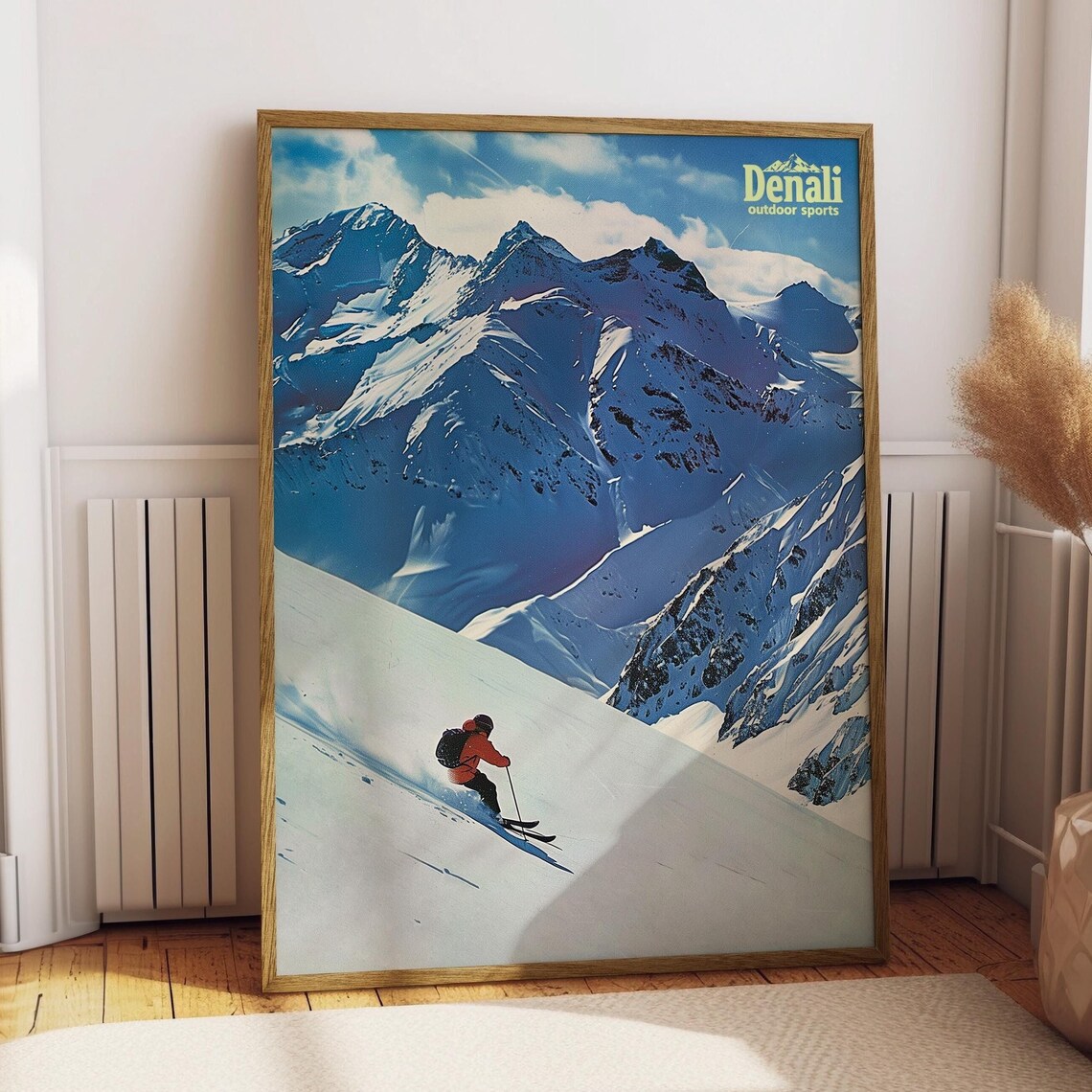 Vintage Skiing Magazine Art Print, Retro Backcountry