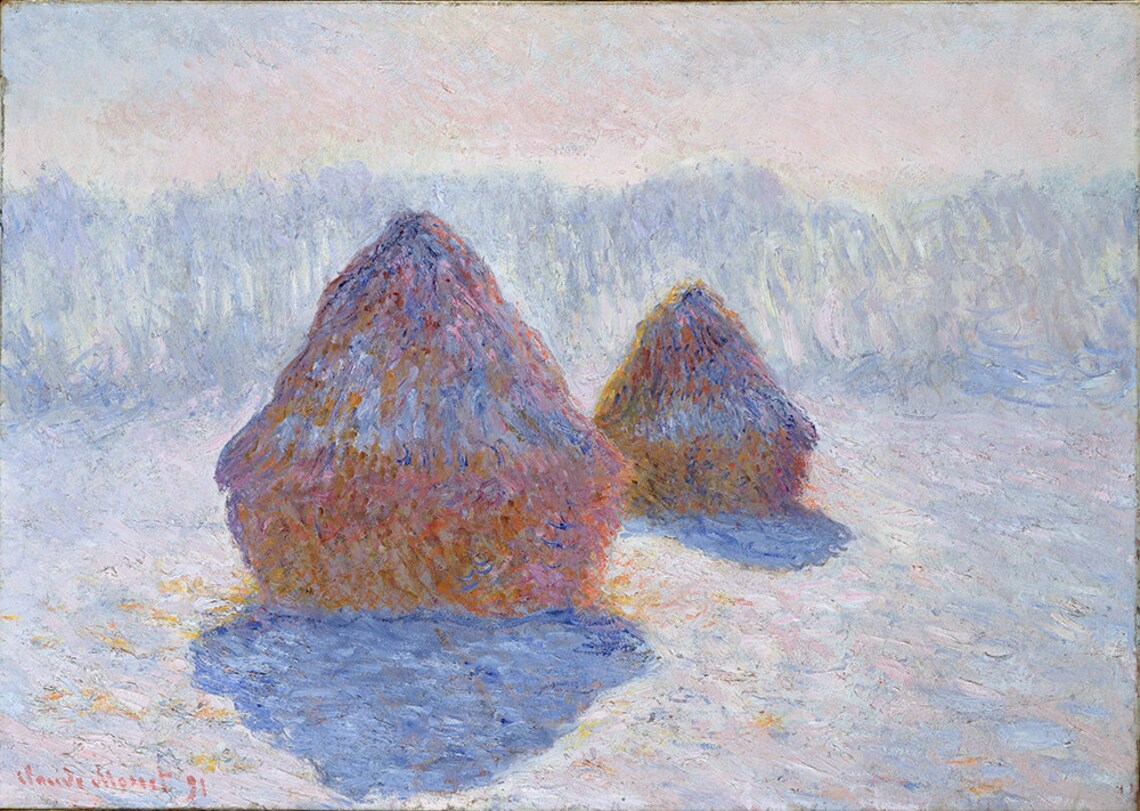 Claude Monet Haystacks Effect Of Snow And Sun Fine Art Glice 1891 Sku 0130 - Image 2