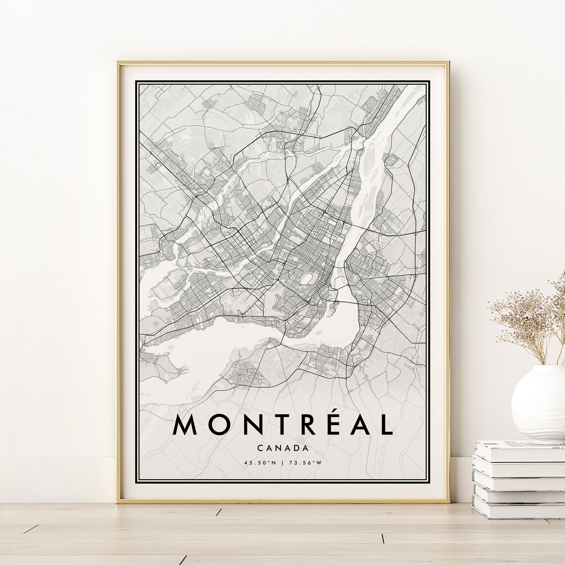Montreal Map Print, Personalized Canada Travel Poster