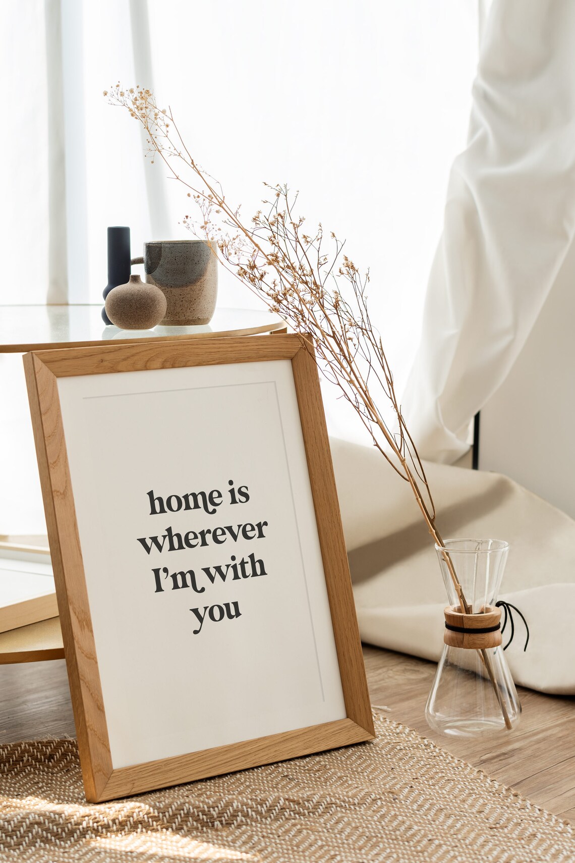 Home Is Wherever I'm With You Love Quote Poster - Image 2