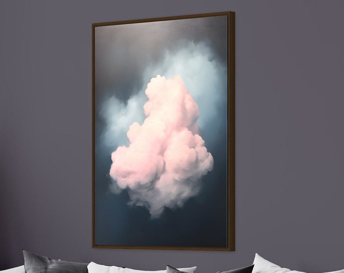 Cloud Wall Art, Minimalist Night Sky - Image 5