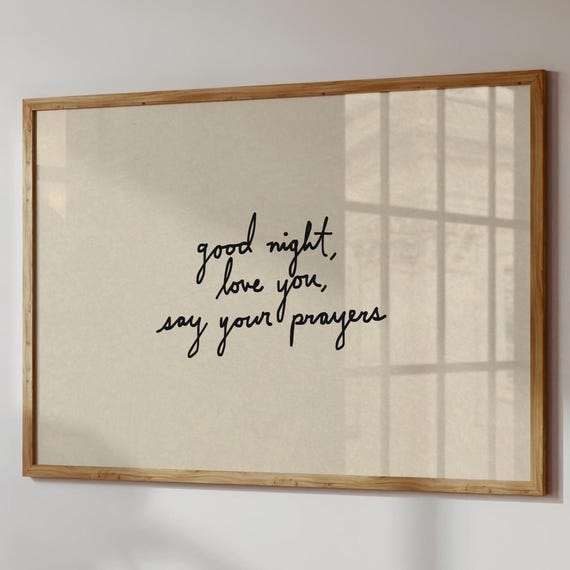 Say Your Prayers Handdrawn Typography Poster