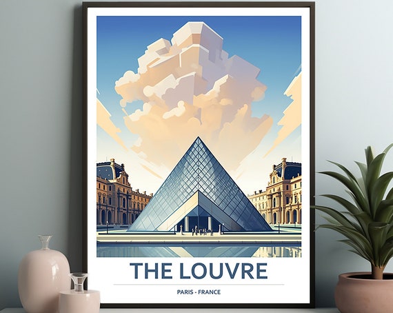 The Louvre Travel Poster Wall Art Home Decor Art Gift Poster Gifts For Her Gifts For Him