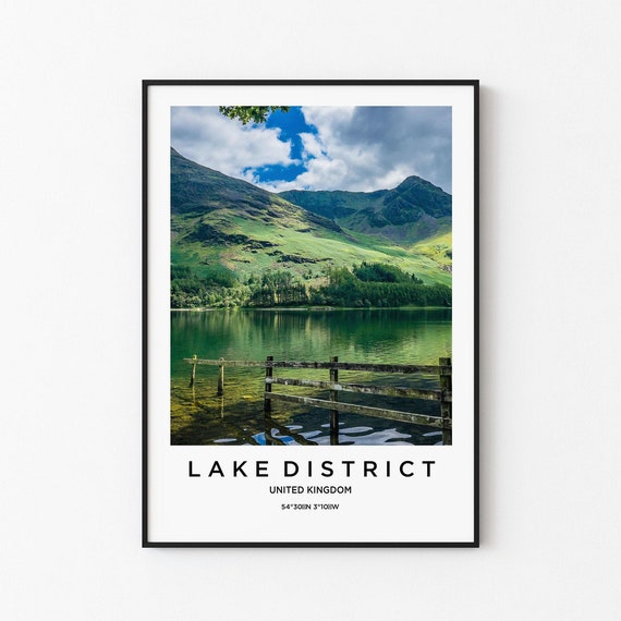 Lake District Art Lake District Print Lake District Poster Lake District Art Lake District Photo Lake District Map