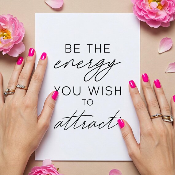 Be the Energy You Wish to Attract Manifestation Script Poster