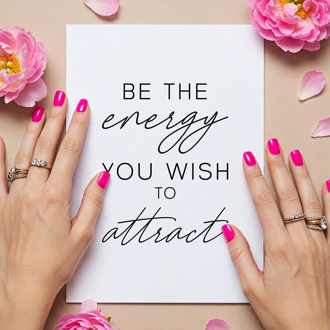 Be the Energy You Wish to Attract Manifestation Script Poster
