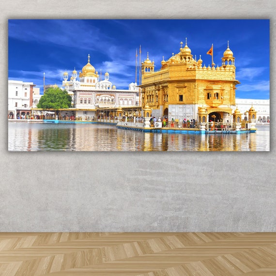Indian Art Golden Temple Harmandir Sahib Art Print Indian Home Wall Art Decor Indian Painting Art Golden Temple Poster