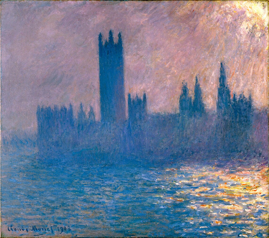 Claude Monet Houses of Parliament Sunlight Effect 1903 Poster - Image 2