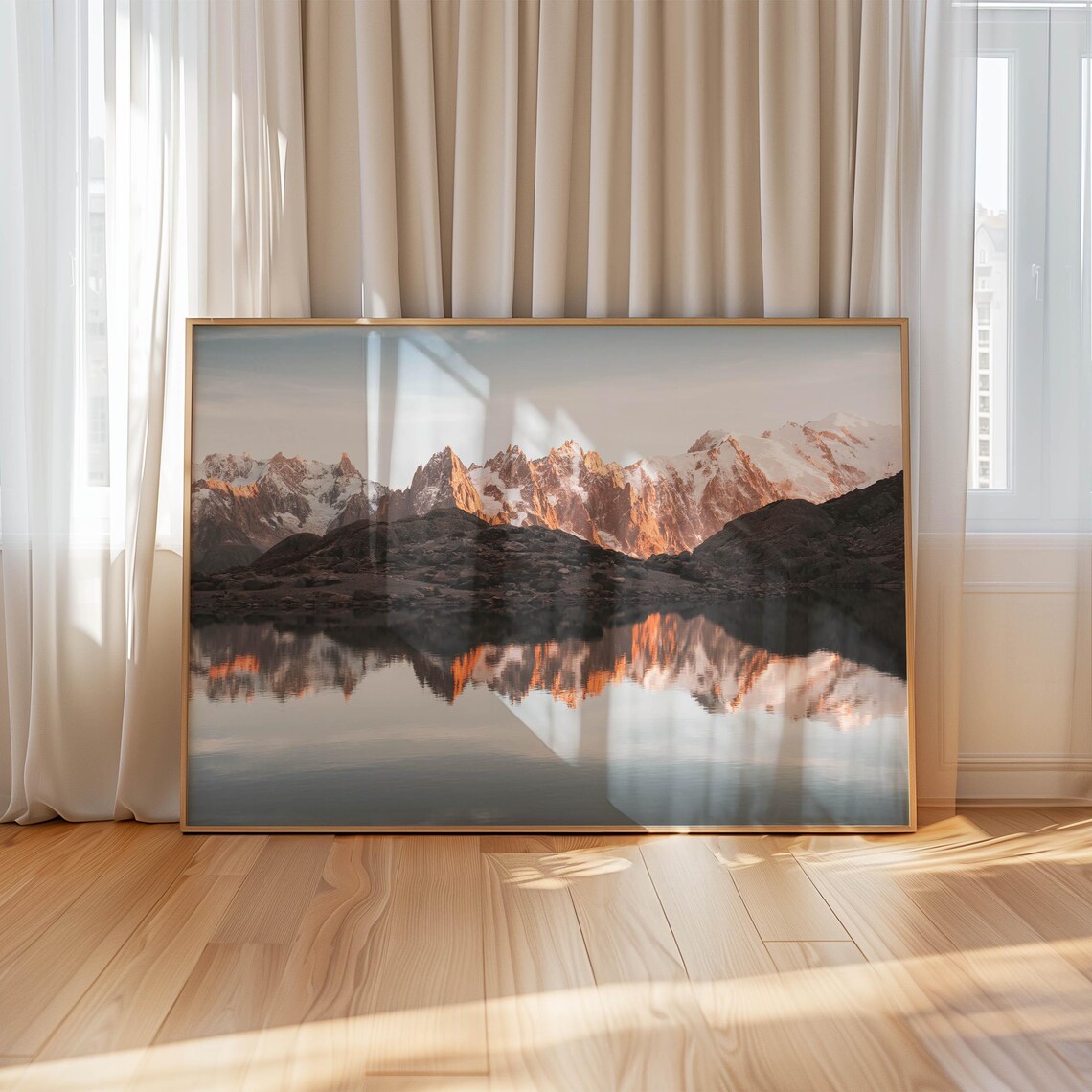 Lac Blanc Sunset Chamonix Alps Art Print - Image 4