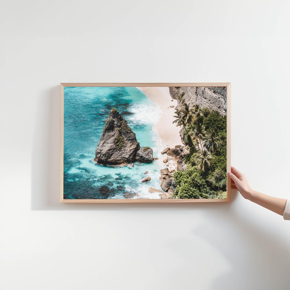 Diamond Beach Nusa Penida Sea Stack Aerial View Bali Island Poster - Image 2