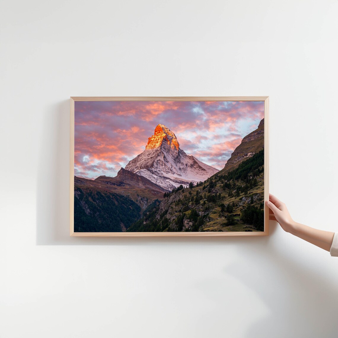 Sunrise at the Matterhorn, Swiss Alps Travel Poster - Image 2