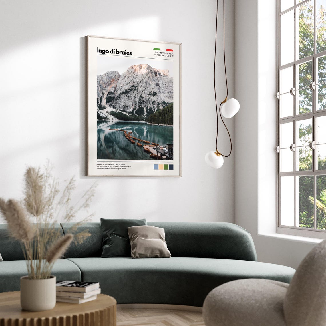 Lago Di Braies Italy Wall Art Dolomites Mountain Lake Photography Scenic Alpine Landscape Print Nature Poster European Travel Decor - Image 4